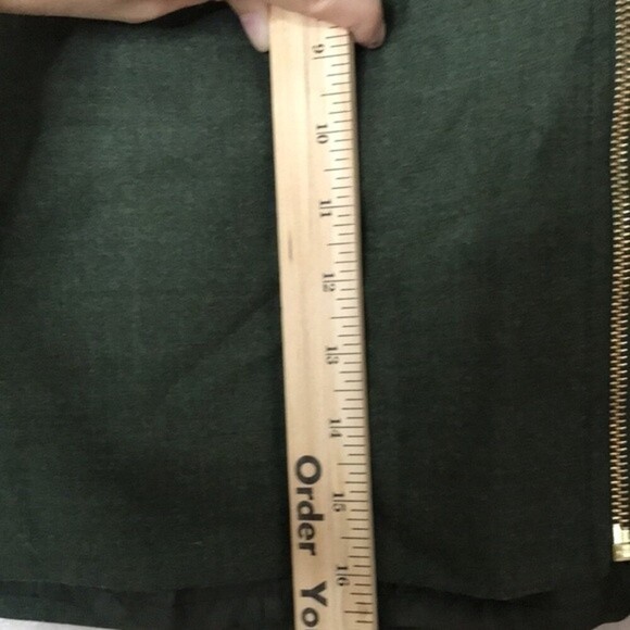 J. Crew army green wool mini skirt size 4 - Picture 7 of 10